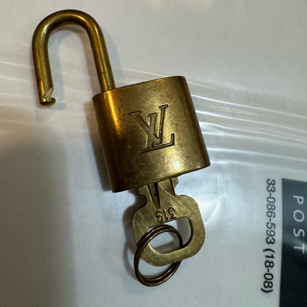 Authentic Louis Vuitton Brass Padlock with Key 319